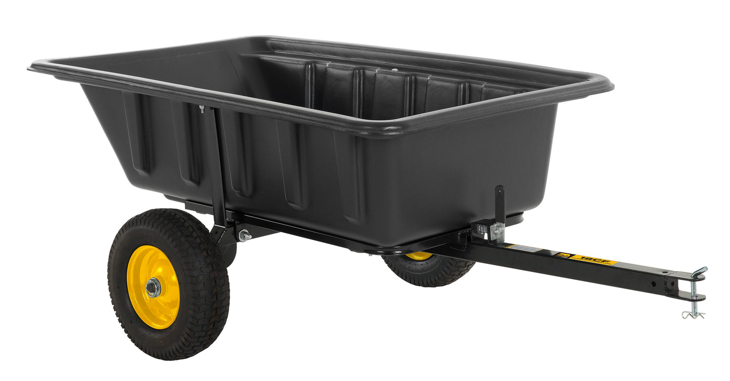 Polar 18-cu ft Poly Dump Cart with 1000 lb Weight Capacity, Metal Wheels, and 48 Degree Tilt 9876