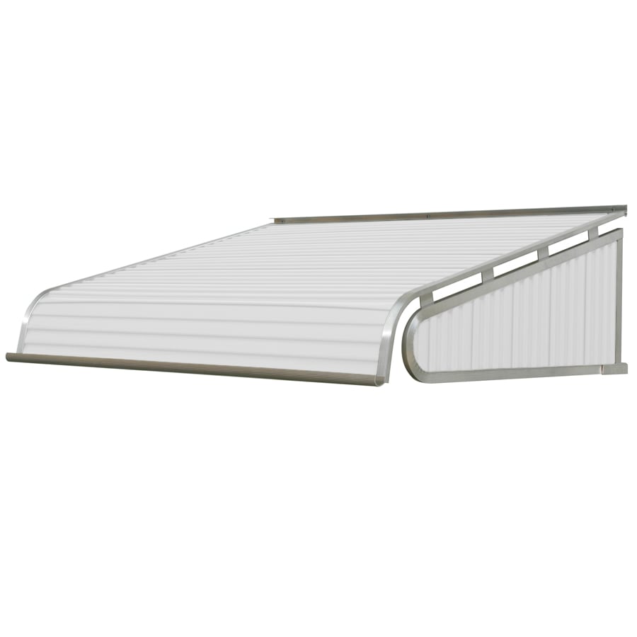 NuImage Awnings 1500 60-Inches Wide x 36-Inches Projection x 15-Inches Height Metal White Solid Fixed Door Awning