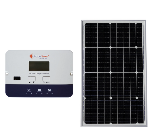 Grape Solar Off-Grid Power-Kit 12-Volt Portable Solar Power Kit GS-50-KIT