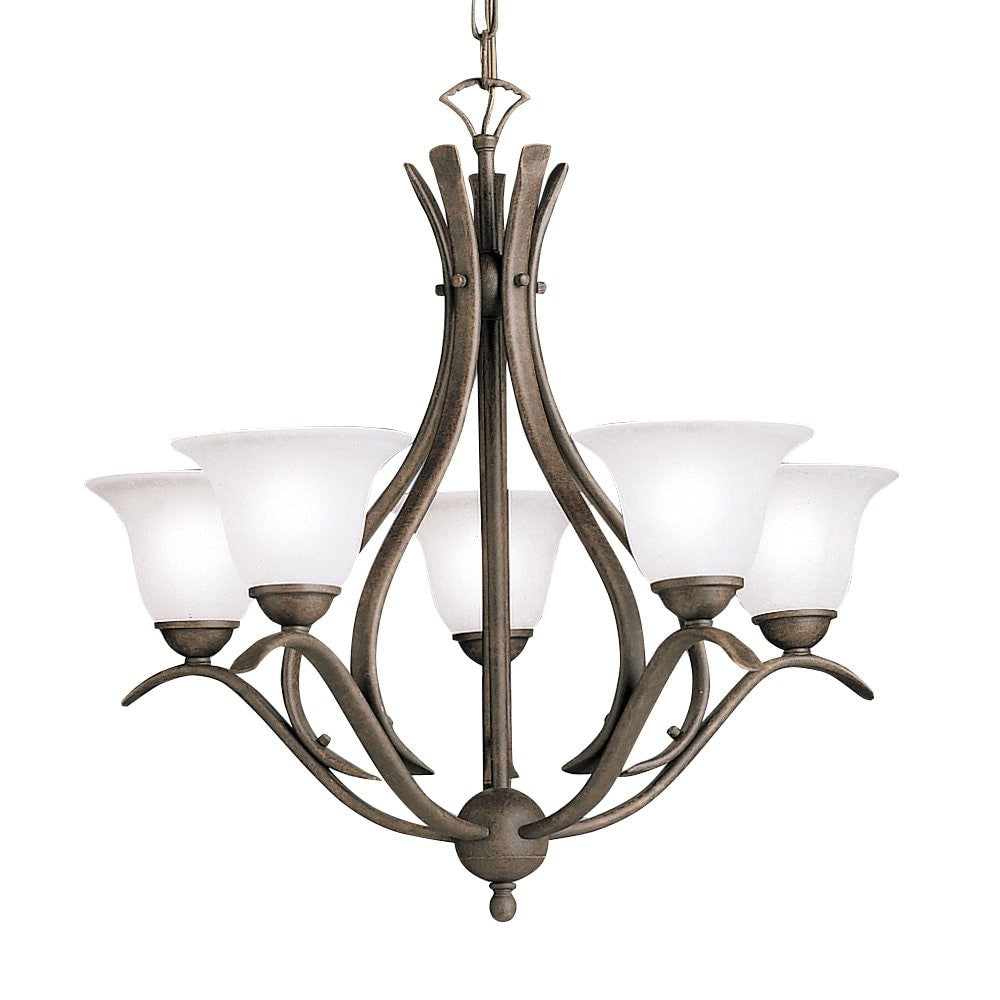 Kichler Dover 5 -Light Bronze Transitional For Use in Dining Rooms, Foyers, Kitchens, Living Rooms Chandelier 1252580