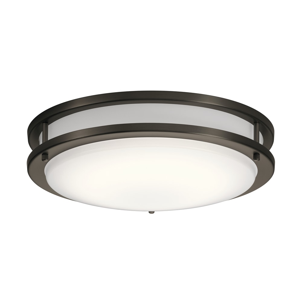 Kichler Avon 1 -Light 14-in Antique Bronze Flush Mount Light 1253038