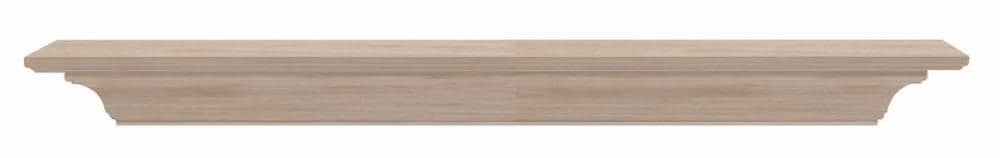 Pearl Mantels 60-in W x 5-in H x 10-in D Unfinished Whitewood Hollow Traditional Fireplace Mantel 418-60