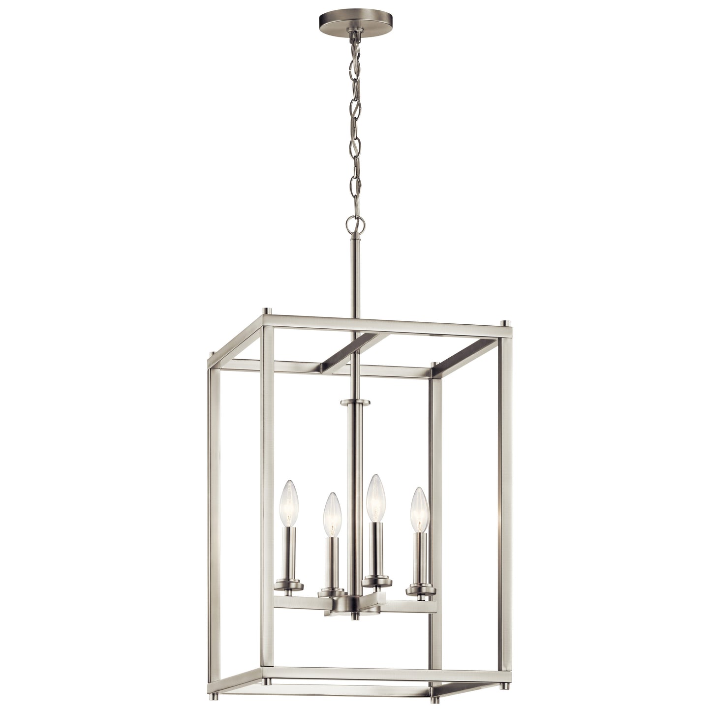 Kichler Crosby 4 -Light Brushed Nickel Modern/contemporary Cylinder Large Hanging Pendant light 1331819
