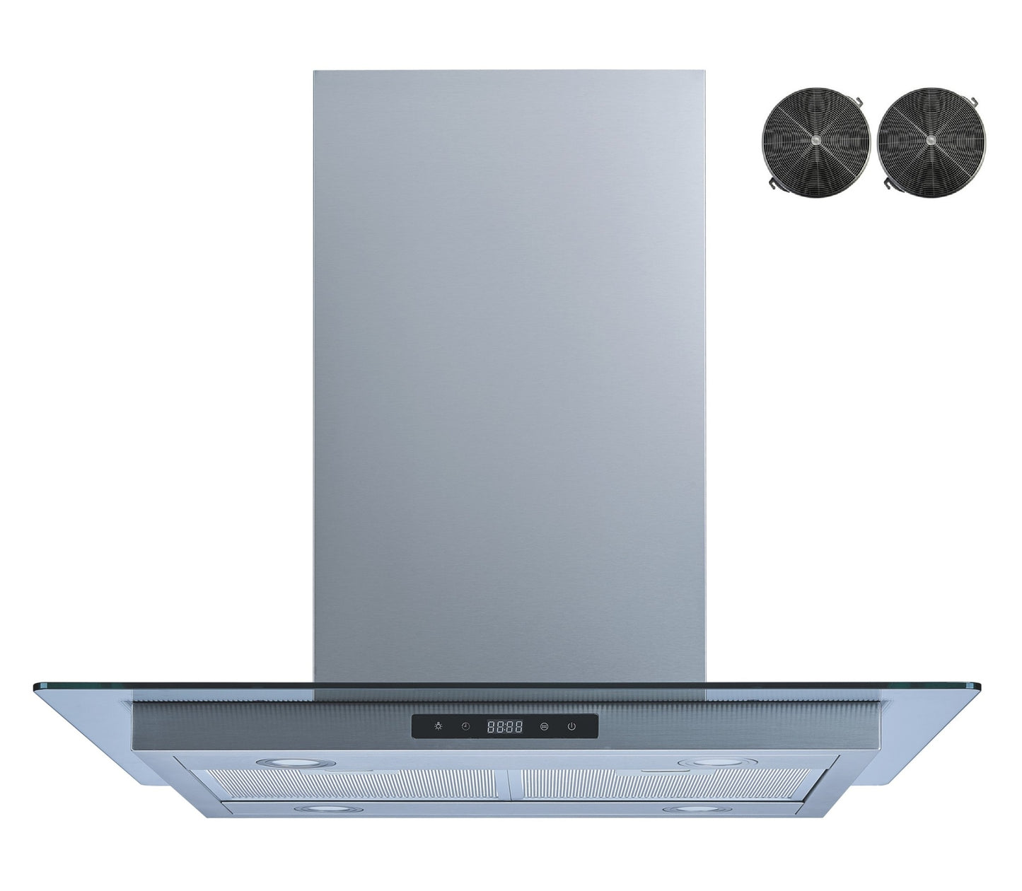 Winflo 36 inch Convertible 500-CFM Stainless Steel Island Range Hood with Charcoal Filter