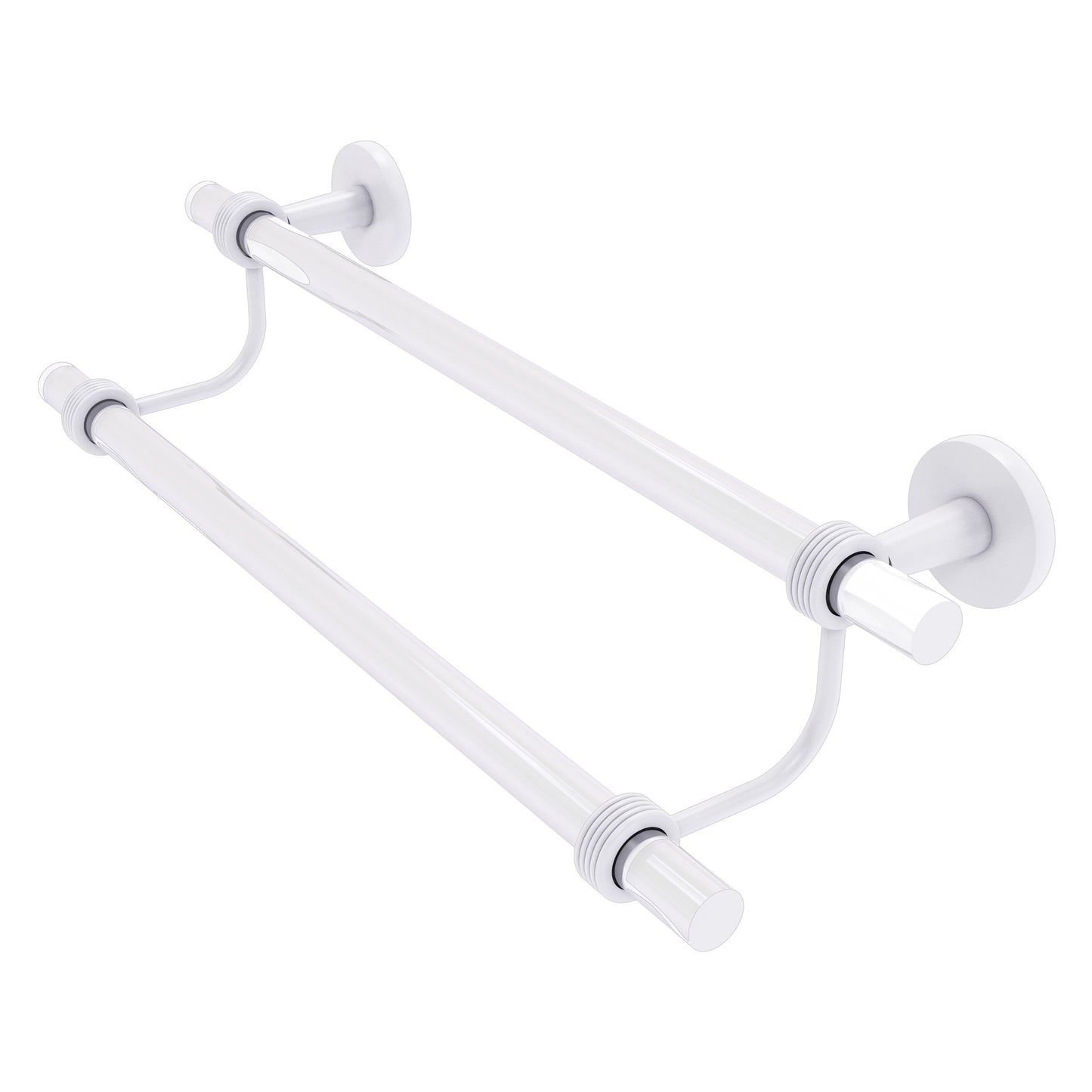 Allied Brass Clearview 36-in double Matte White Wall mount Double Towel Bar