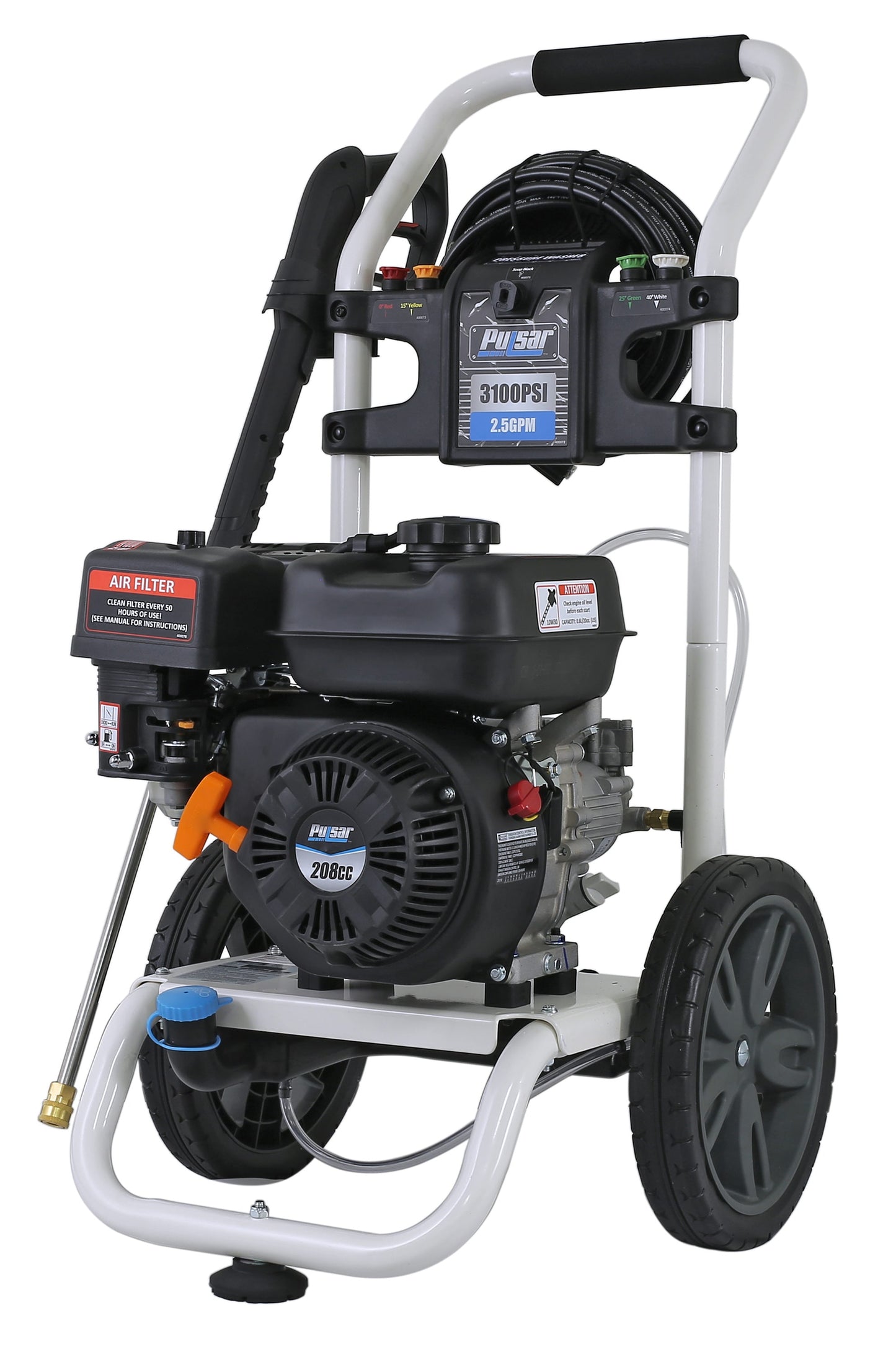 Pulsar Products 3100 PSI 2.5-GPMs Cold Water Gas Pressure Washer with 5 Spray Tips W31H19