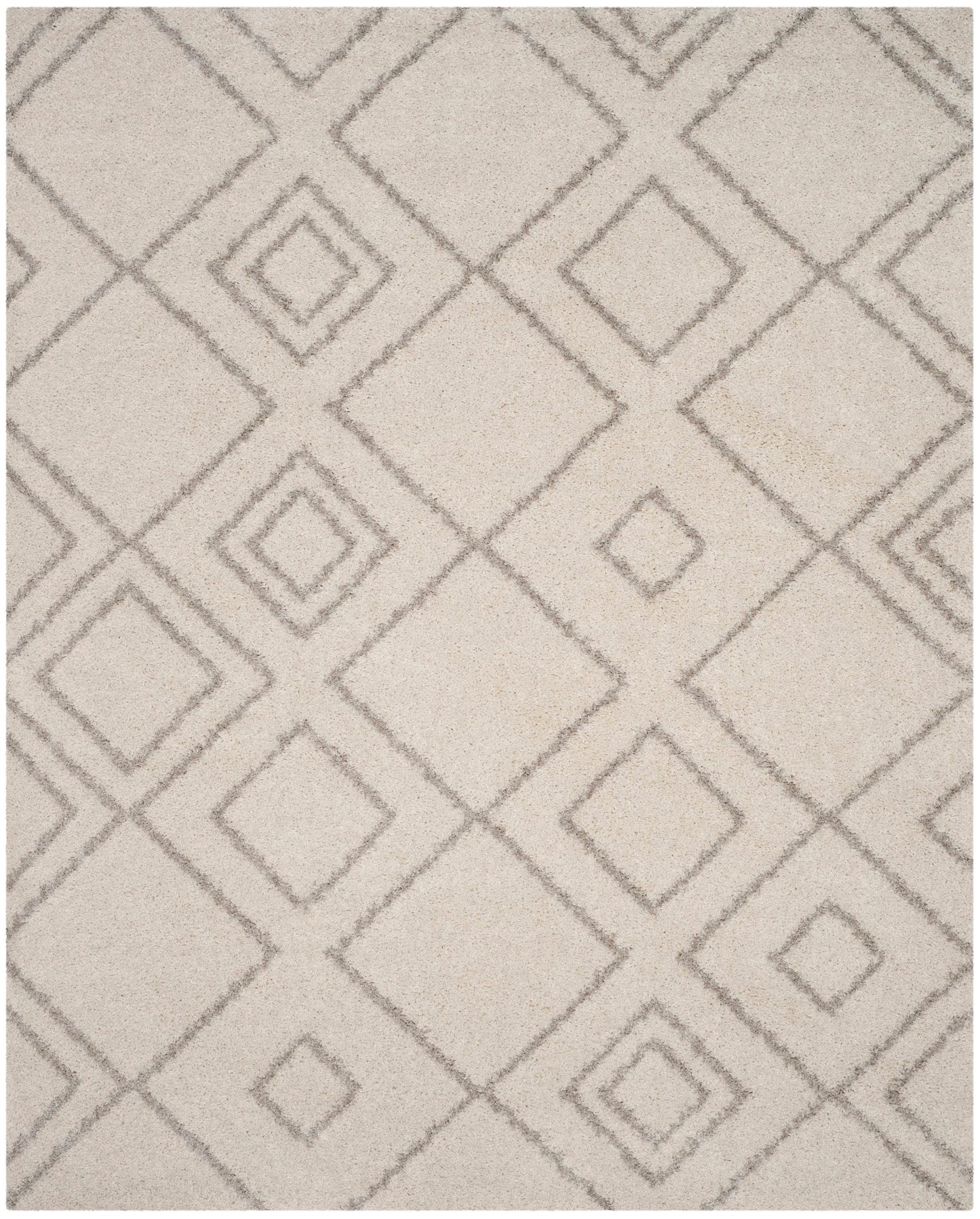 Safavieh Arizona Nettie Shag 11 x 15 (ft) Loomed Ivory/Beige Rectangular Indoor Abstract Moroccan Area rug