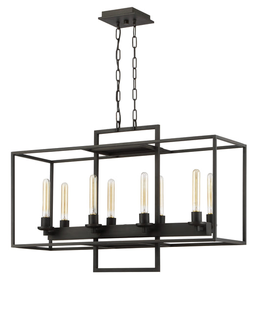 Craftmade Cubic 8 -Light Bronze Transitional For Use in Bedrooms, Dining Rooms, Foyers, Living Rooms Chandelier 1520339