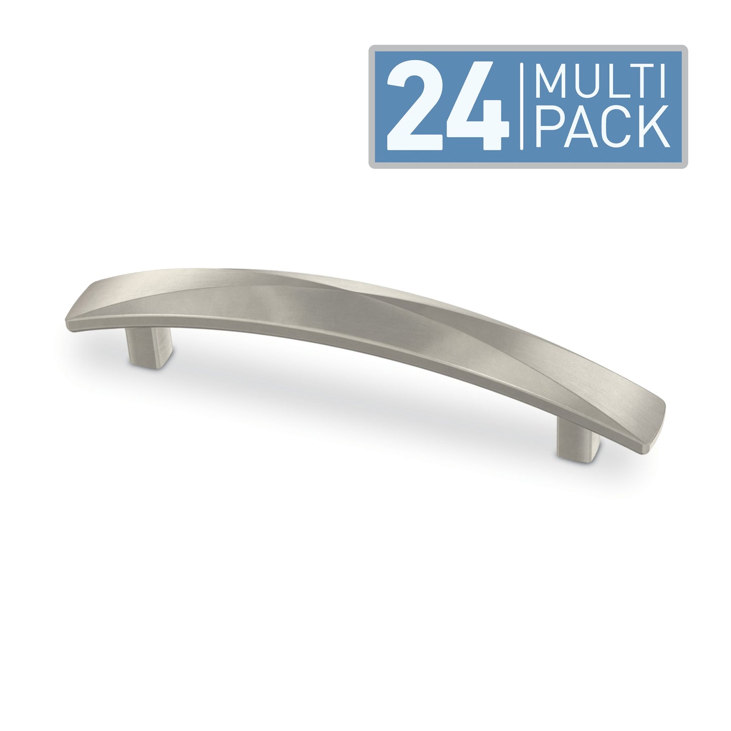 Brainerd Devereux 3-3/4-in (96Mm) Center to Center Satin Nickel Arch Bar Drawer Pulls (24-Pack) P34959W-SN-K2