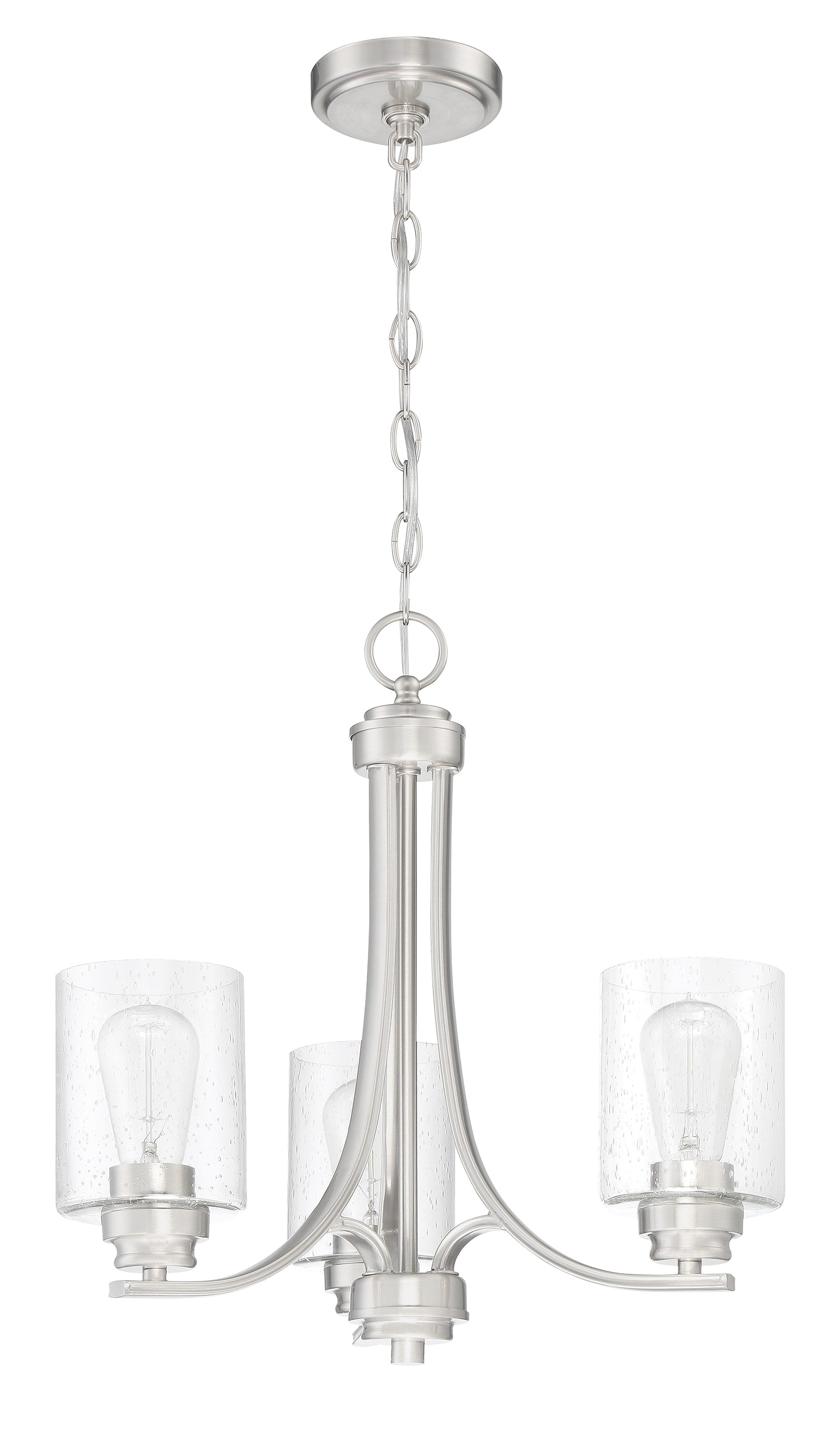 Craftmade Bolden 3.0 -Light Brushed Nickel Transitional For Use in Bedrooms, Dining Rooms, Foyers, Kitchens, Living Rooms Chandelier 2180064