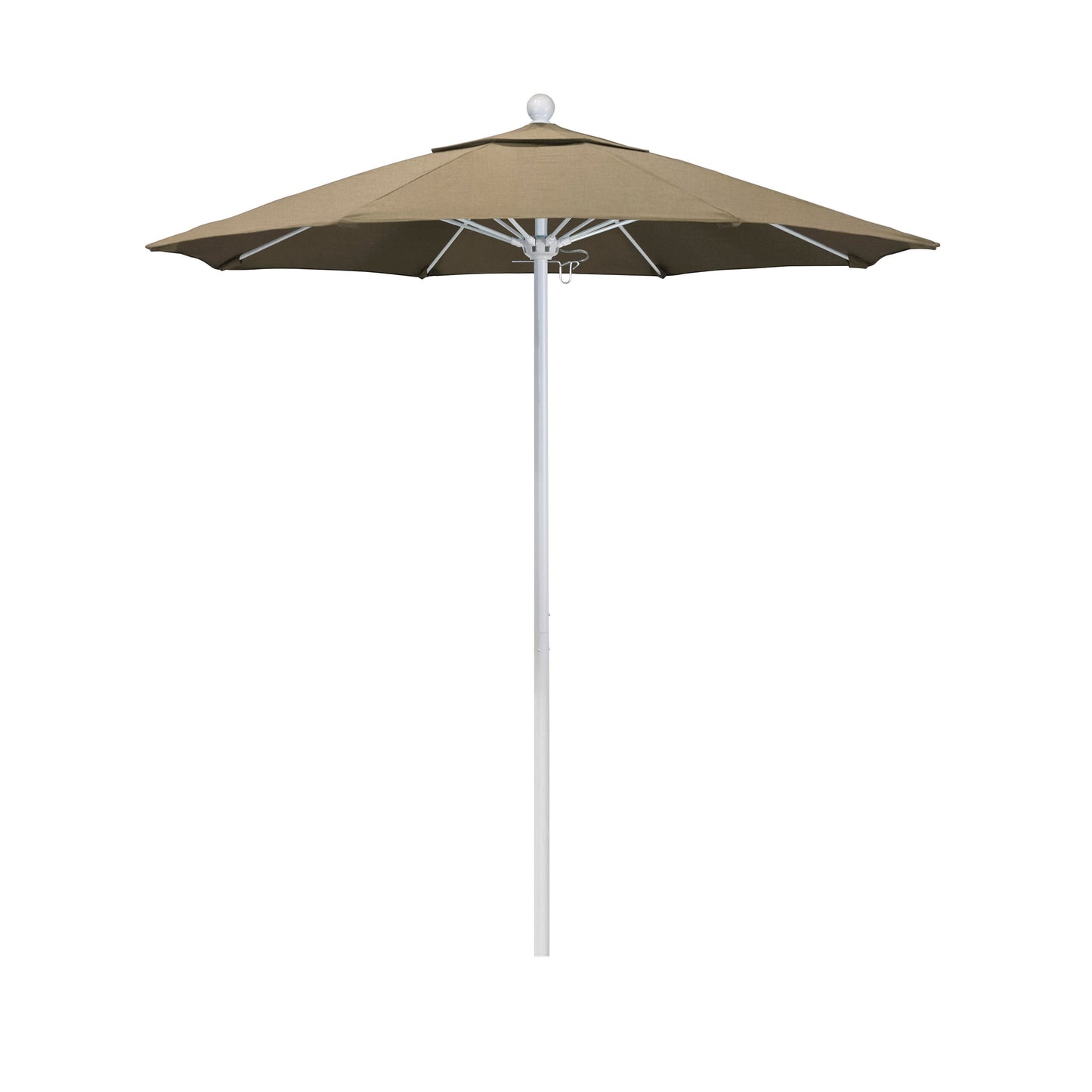 California Umbrella 7.5-ft Aluminum Beige No-tilt Market Patio Umbrella
