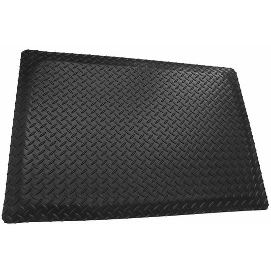 Rhino Mats 24-in x 144-in Black Vinyl Anti-Fatigue Non-Slip Grip Indoor Utility Mat