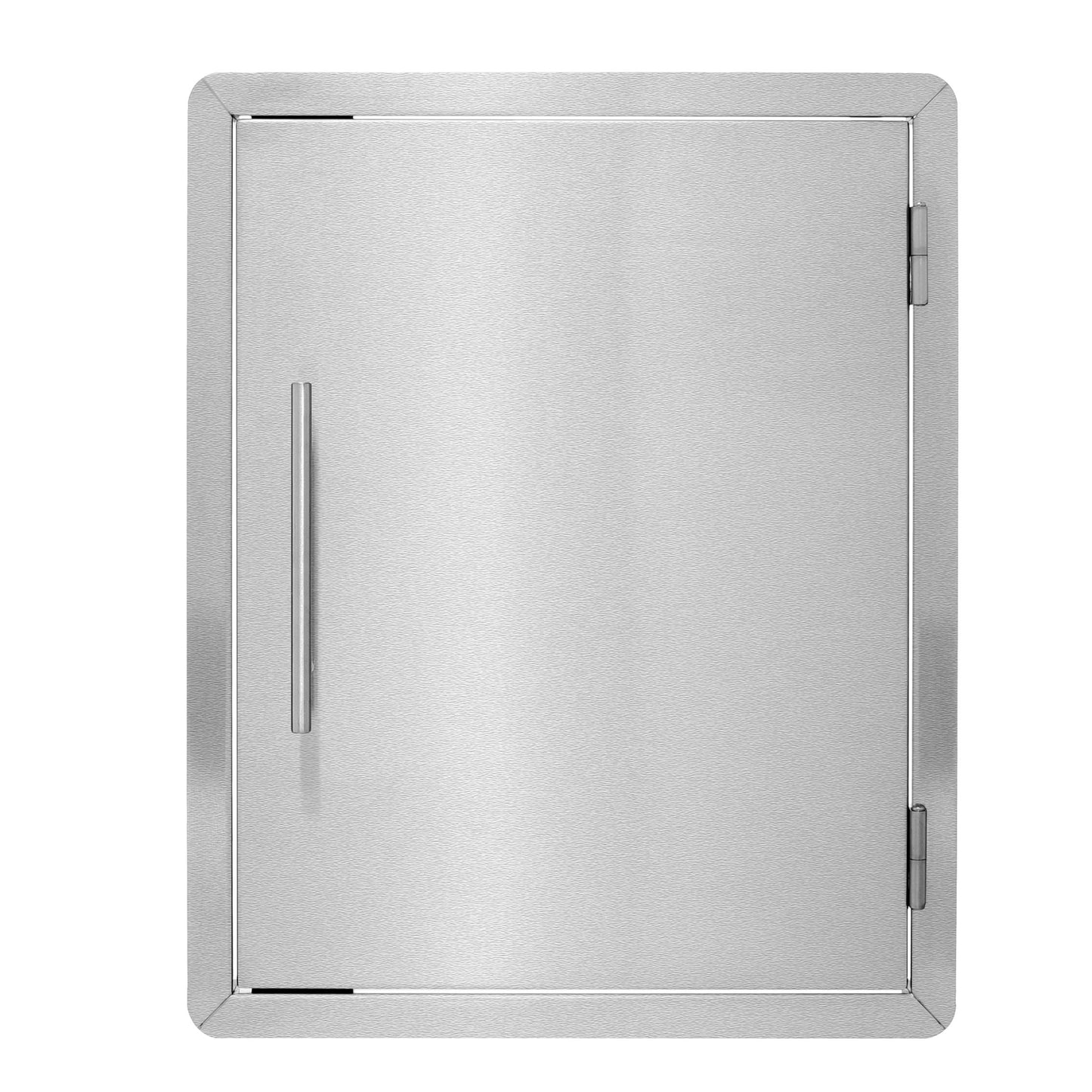 AdirHome 17 in. Stainless Steel BBQ Grill Single Access Door Panel Built-In Grill Cabinet Single Door 301-17-DF