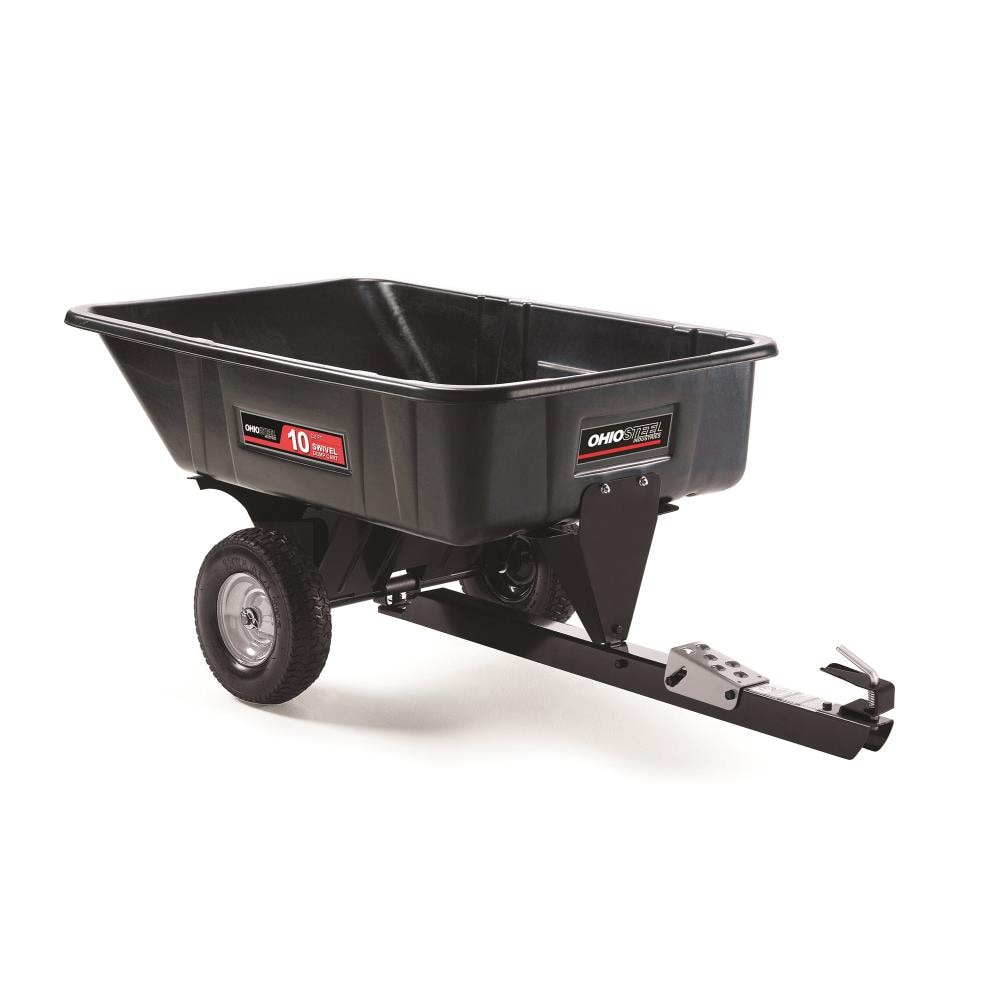 Ohio Steel 10 Cu Ft Poly Dump Cart with 600 lbs Load Capacity, Swivel Dump Feature, Foot Pedal Release 3040P-SD