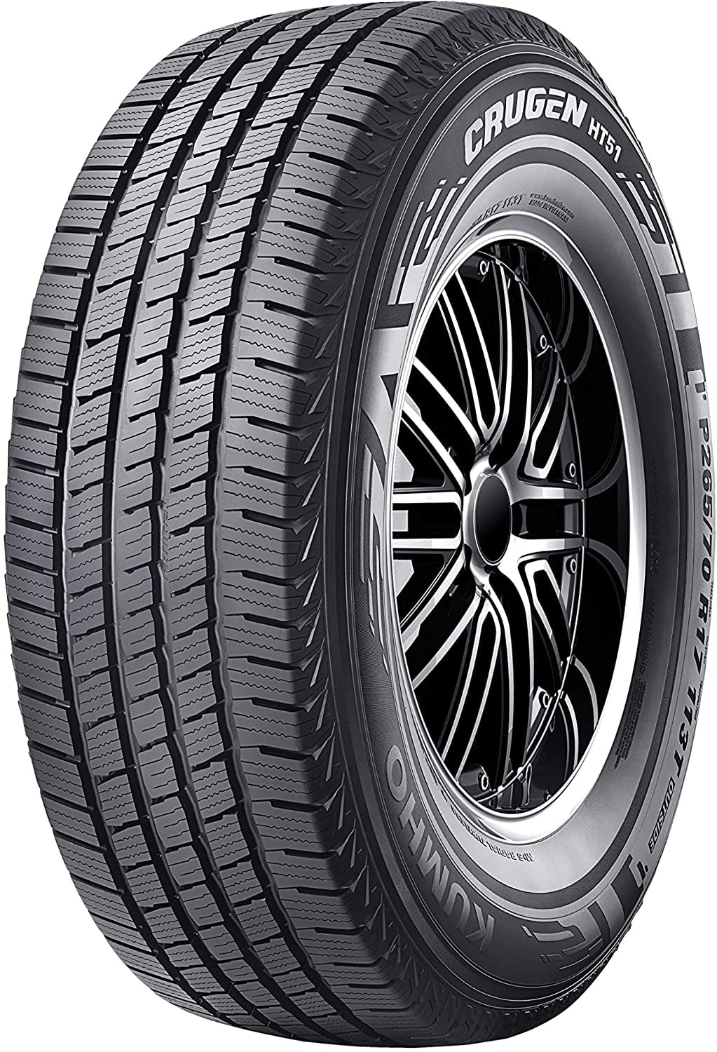 235/75R17 Kumho Crugen HT51 109T SL/4 Ply BSW Tire Fits: 2004-08 Ford F-150 XLT, 2010-14 Ford F-150 XLT