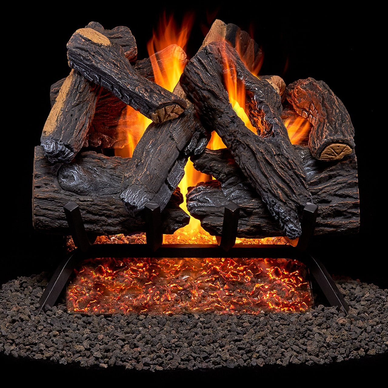 Duluth Forge 18-in 45000-BTU Natural Gas Single-Burner Gas Fireplace Logs FNVL18-1