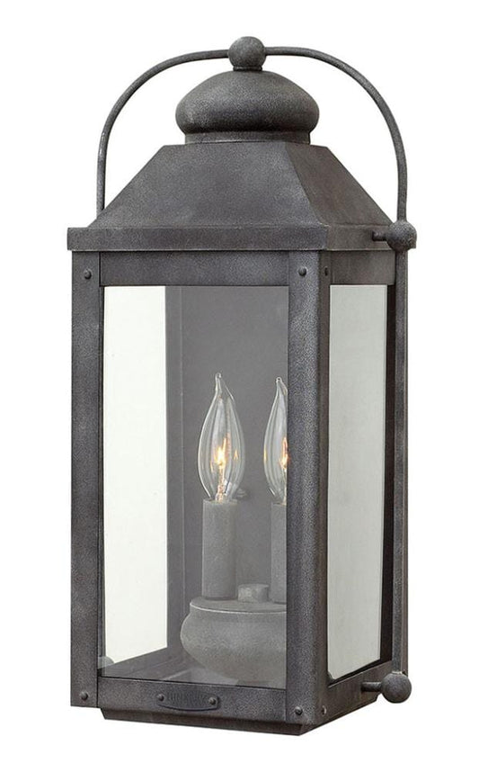 Hinkley Anchorage 2 -Light 17.75-in H Black Hardwired Outdoor Wall Light 3661418