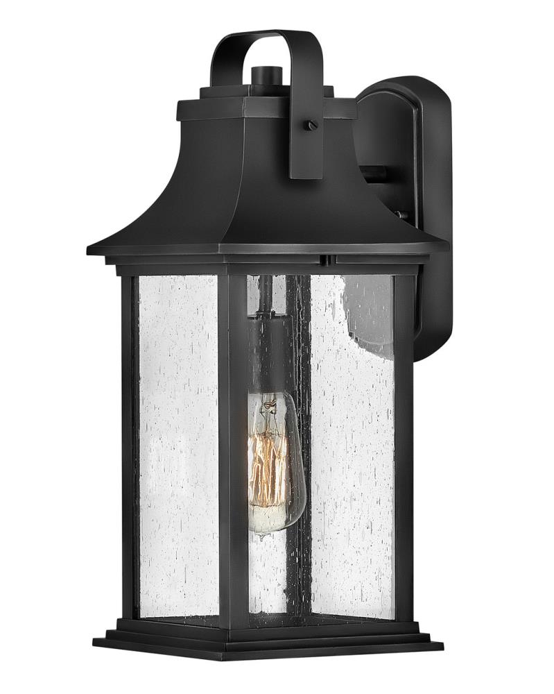Hinkley Grant 1 -Light 16.75-in H Black Hardwired Outdoor Wall Light 3661465