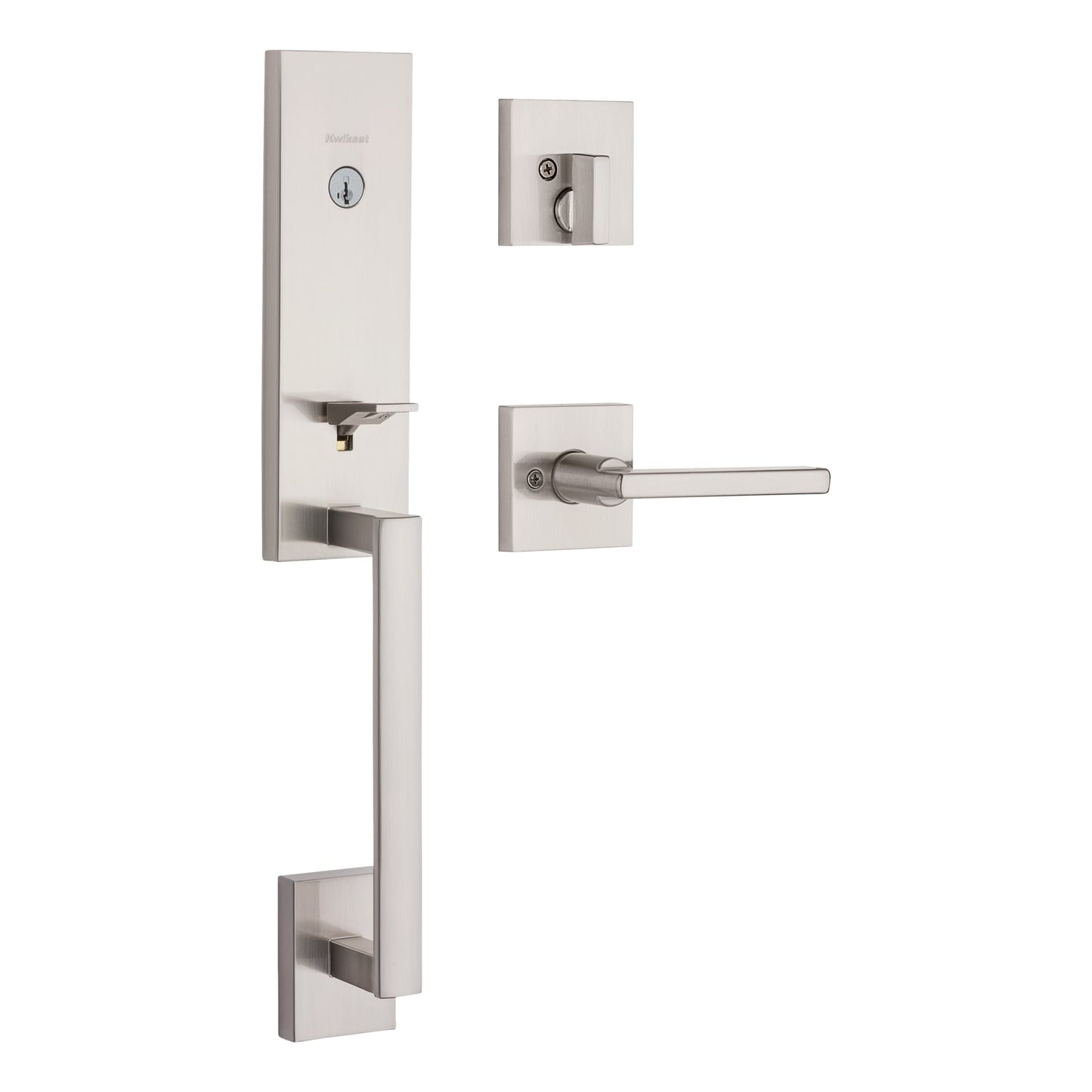 Kwikset Signature Series Vancouver Satin Nickel Single-Cylinder Deadbolt Entry Door Handleset with Halifax Handle and Smartkey 818VNHXHFL SQT 15