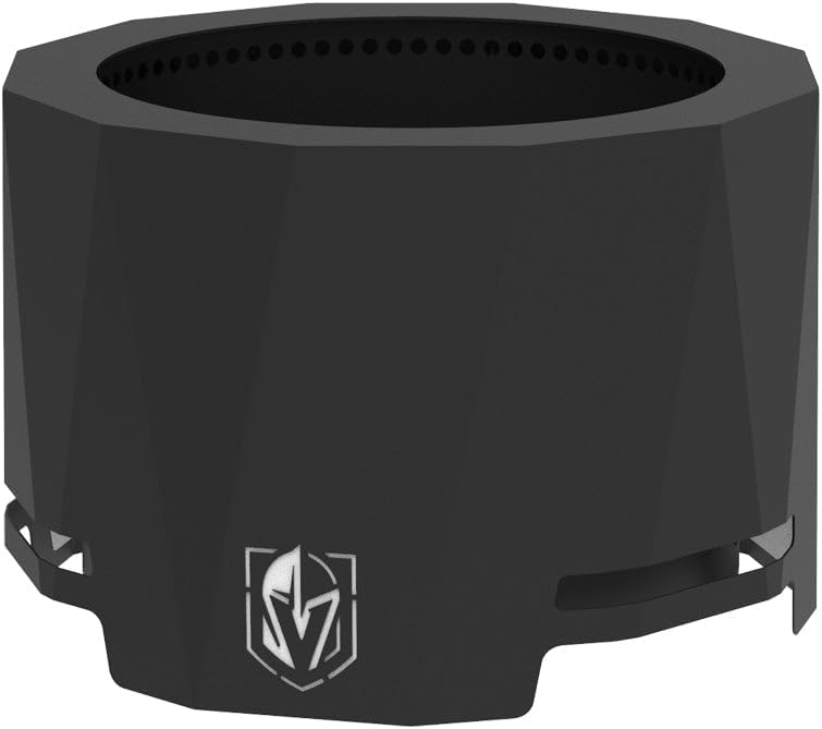 Blue Sky Outdoor Living NHL Vegas Golden Knights 24\u201D Steel Peak Patio Smokeless Fire Pit, Firewood and\/or Wood Pellet Burning