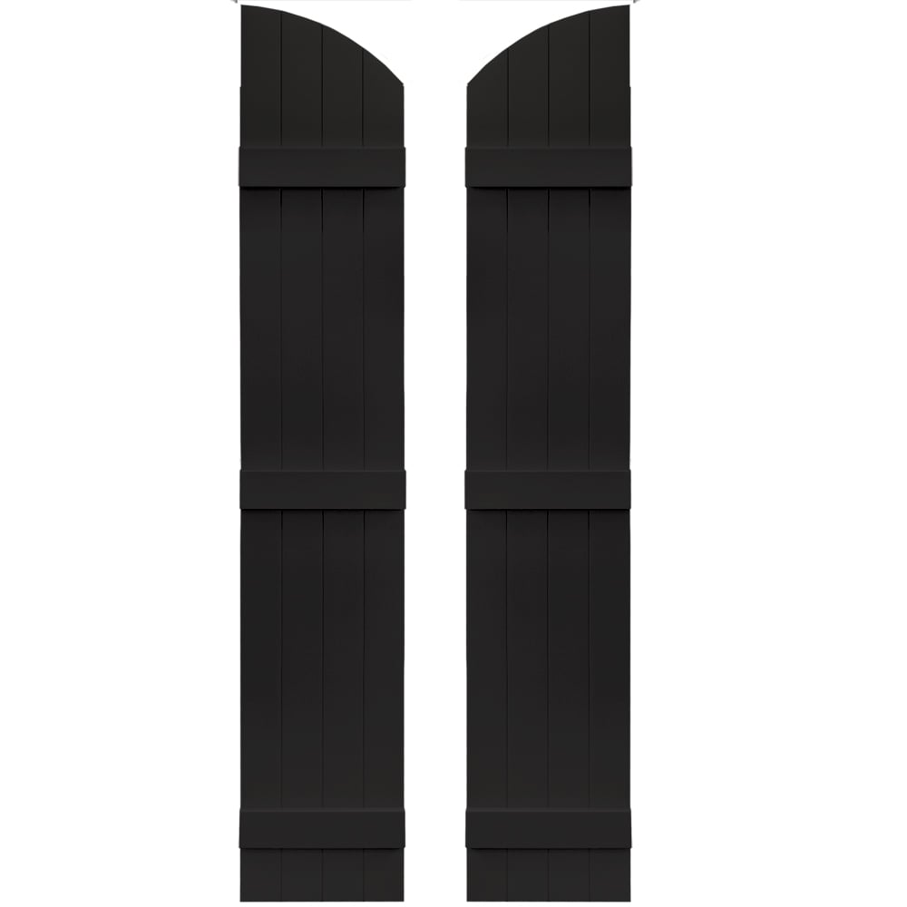 Vantage 13.875-in W x 73-in H Black Board and batten Exterior Shutters ( 1 -Pack )