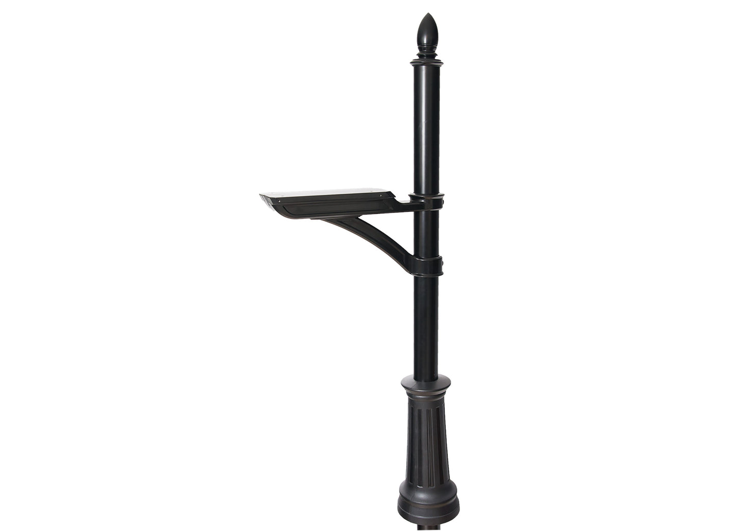 Architectural Mailboxes Black Steel Mount Mailbox Post 7510B-10