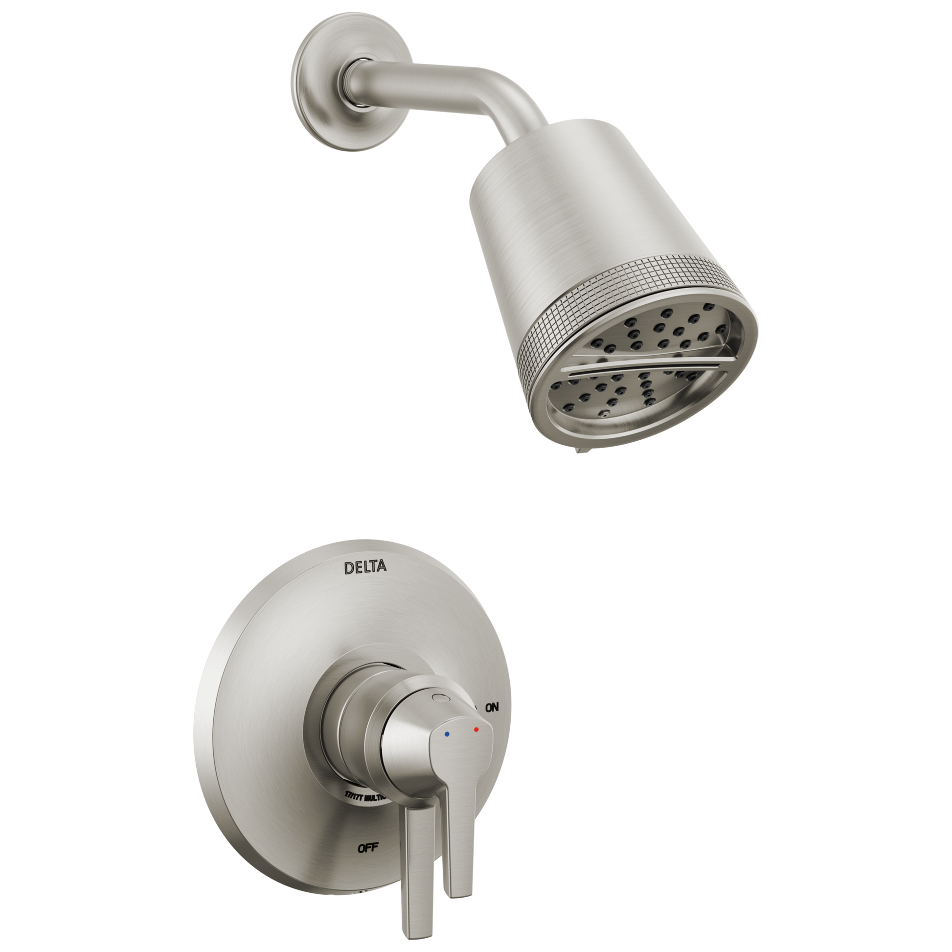 Delta Galeon Lumicoat Stainless 2-handle Multi-function 4.25-in Round Shower Faucet