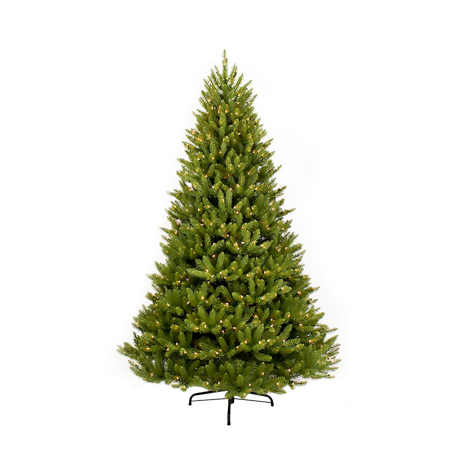 Puleo International 7.5-ft Pre-lit Artificial Christmas Tree with Yellow Incandescent Lights