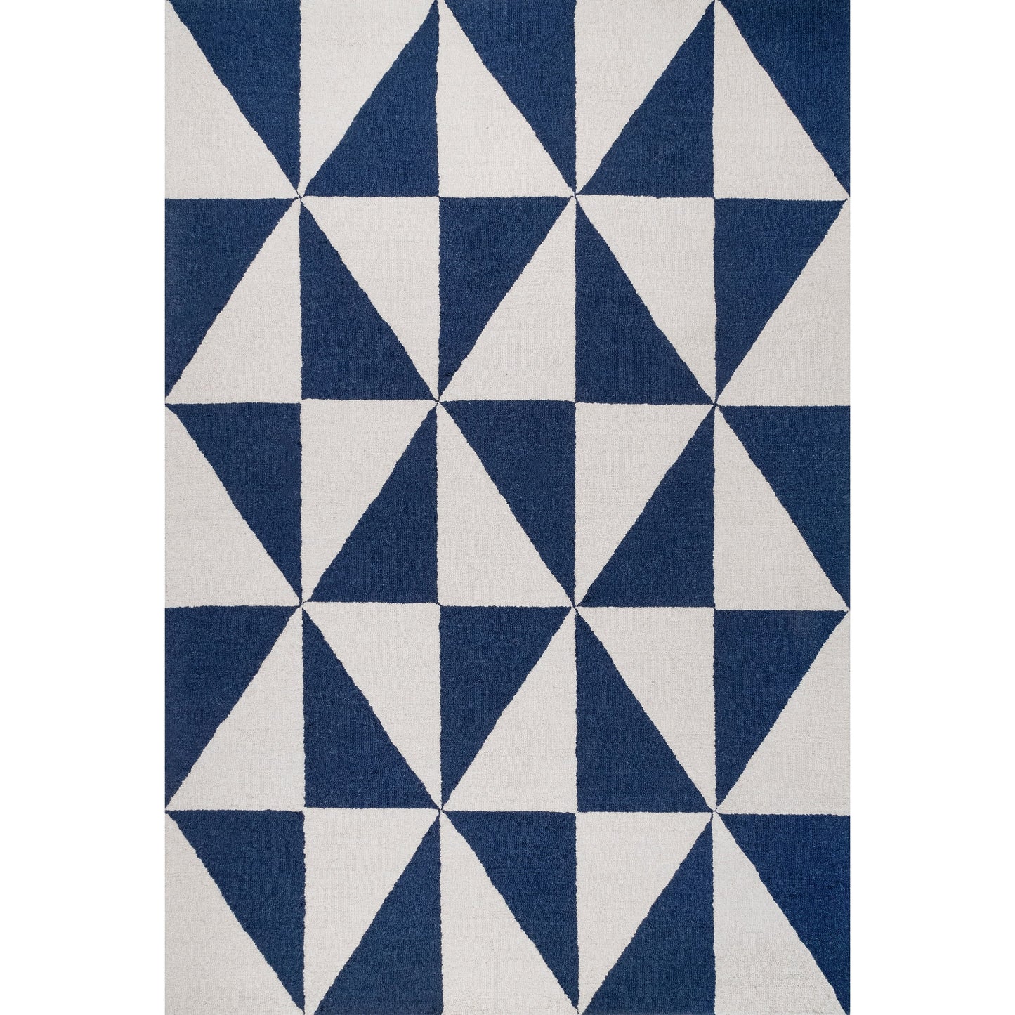 nuLOOM Harmony II 8 x 10 (ft) Woven Wool Blue Rectangular Indoor Geometric Area rug
