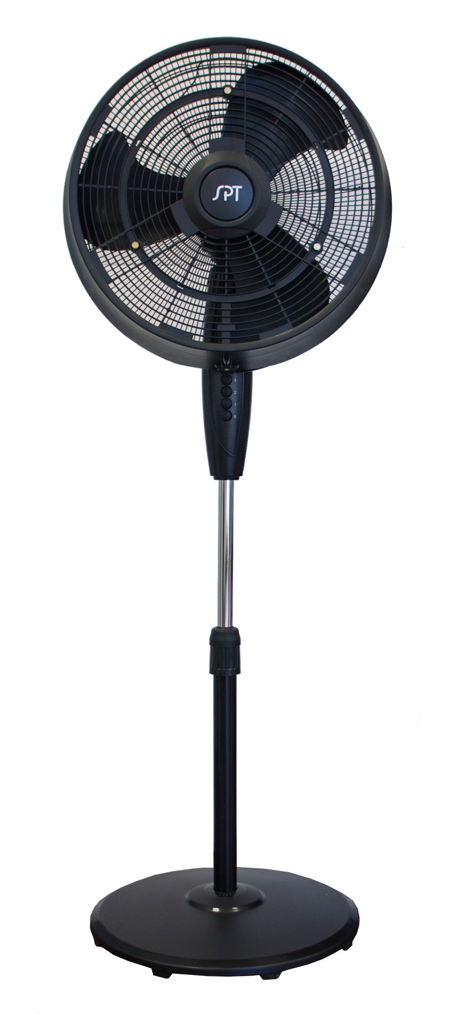 SPT 18-in 120-Volt 3-Speed Indoor/Outdoor Black Oscillating Misting Pedestal Fan SF-18M45B