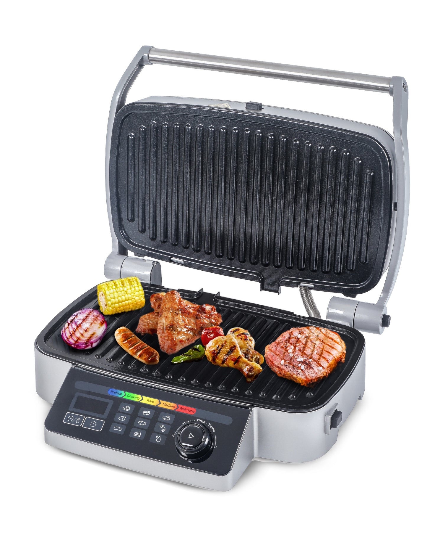 Commercial Chef 8.25-in L x 15.25-in W Non-stick Indoor Contact Grill (Removable-Plate) CHIG14MB