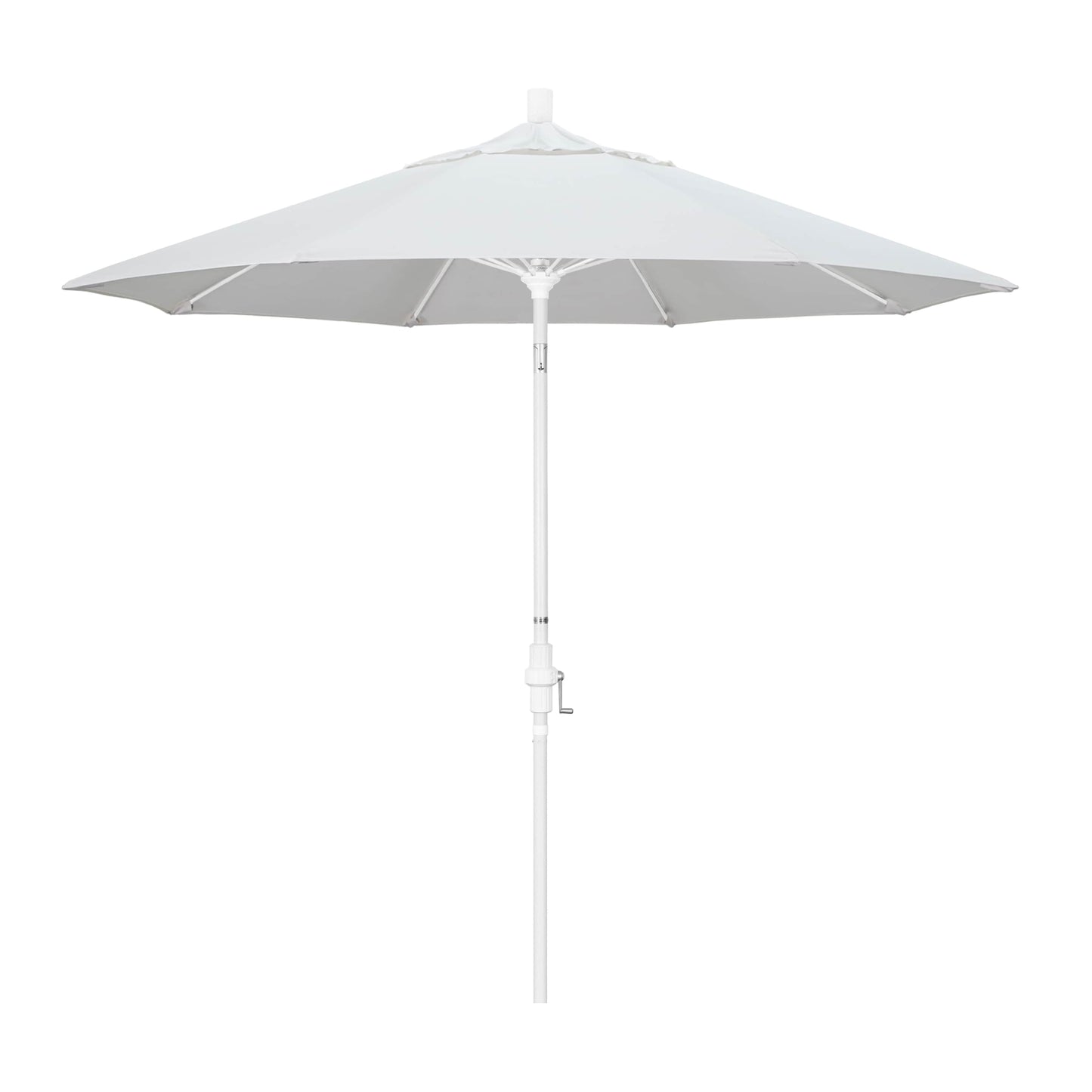 California Umbrella 9-ft Aluminum White Auto-tilt Market Patio Umbrella