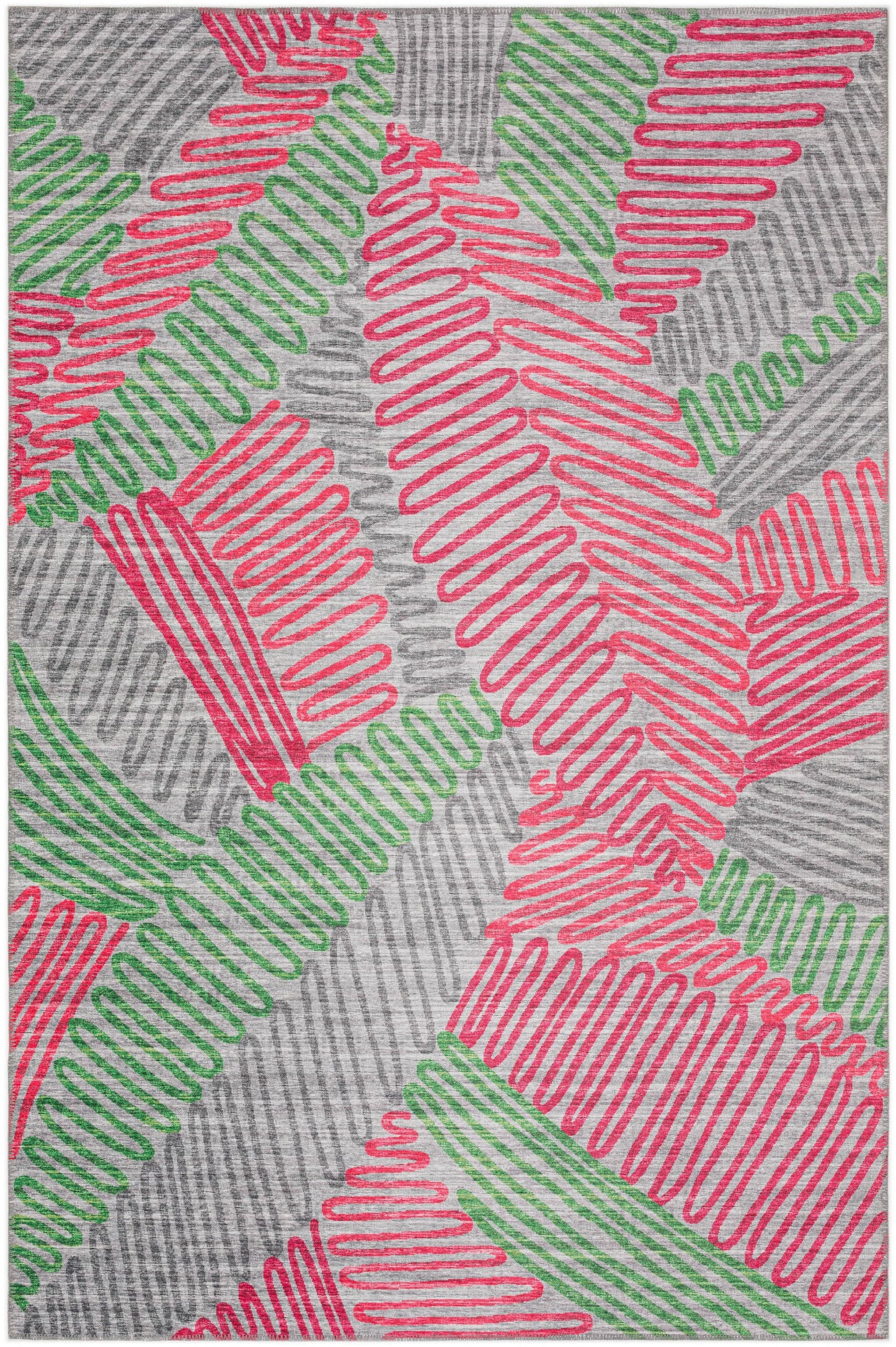 Addison Rugs Yuma 9 x 12 (ft) Pink Rectangular Indoor/Outdoor Abstract Tropical Area rug