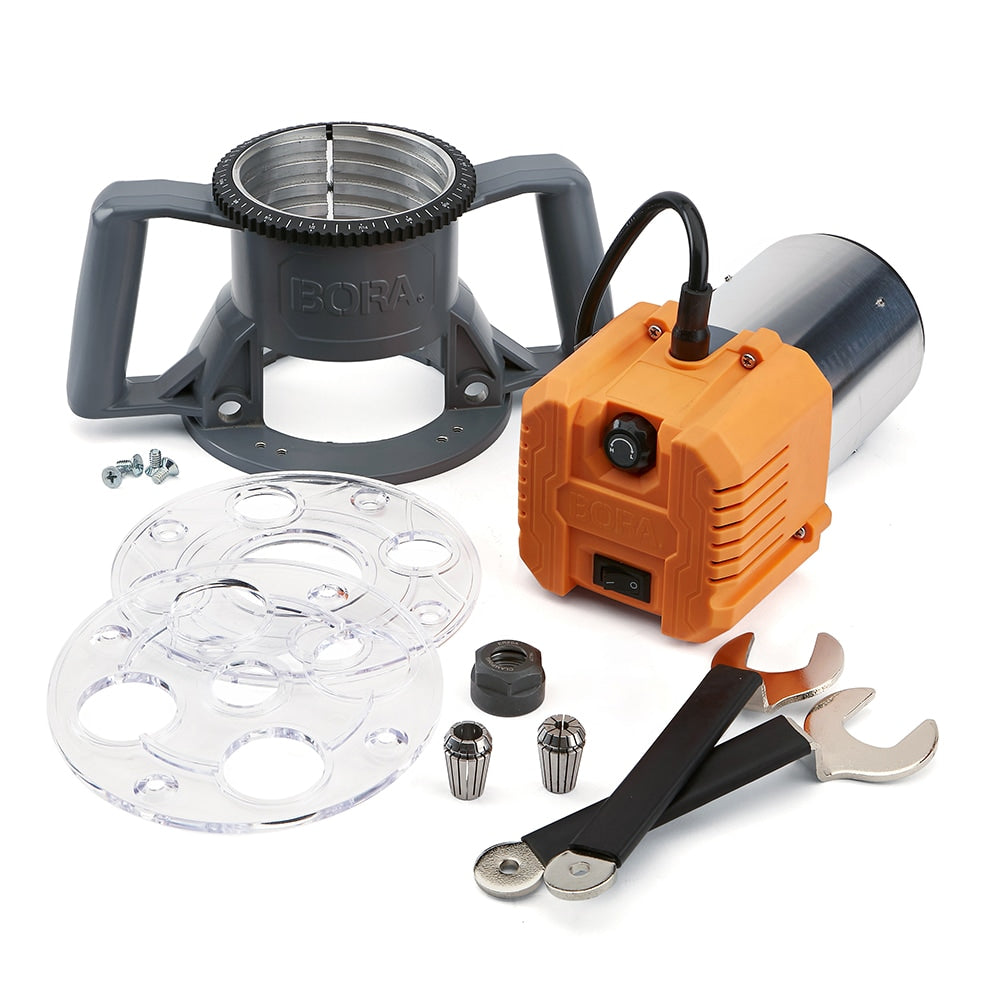 BORA 1/4-in and 1/2-in 15-Amp 3.25-HP Variable Speed Fixed Corded Router PM-6250