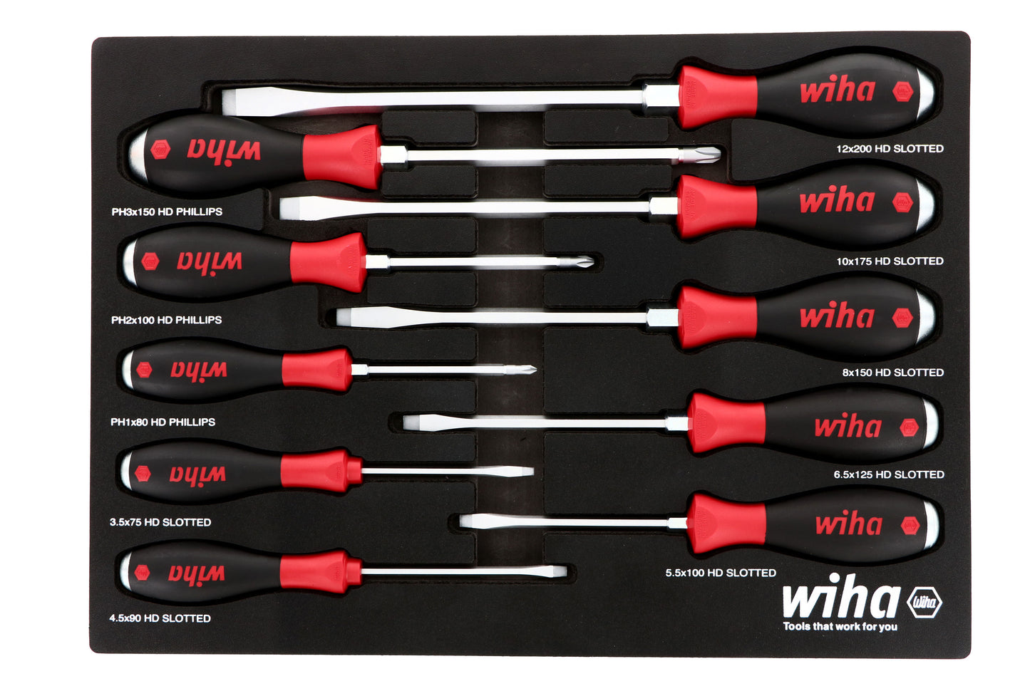 Wiha SoftFinish 10-Piece Composite Handle Assorted Drive Screwdriver Set 53180