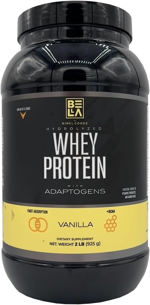 NINEL CONDE hydrolized whey Protein with adapatogens vainilla 2 lb