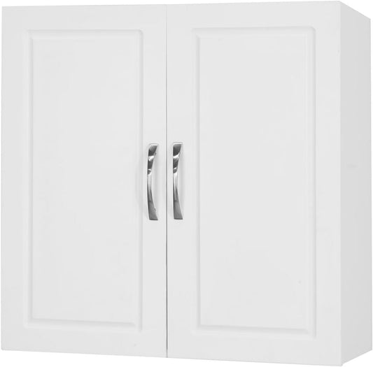 Haotian Wall Cabinet Laundry Room, Medicine Cabinet for Bathroom Kitchen Garage, Wall Storage Cabinet with Adjustable Shelf, White FRG231-W