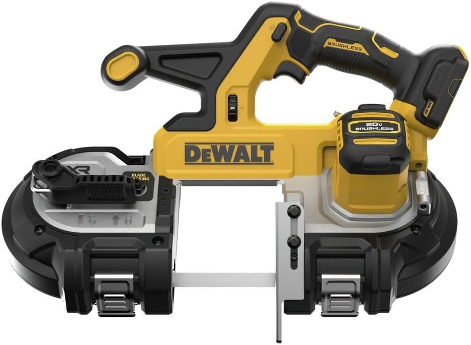 DEWALT 20V MAX XR Bandsaw, Brushless Motor, Portable and Cordless, 3-3\/8 Inch Cut Capacity, Bare Tool Only (DCS378B)