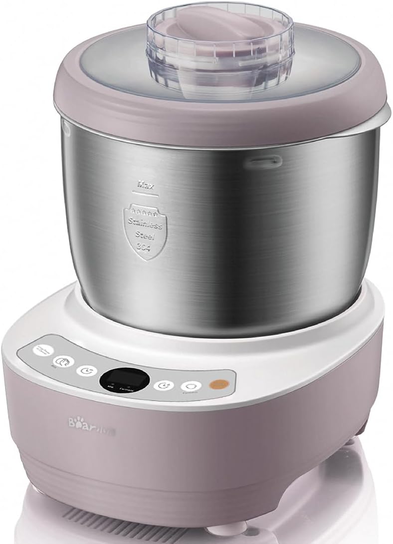 Bear 3.7-Quart Electric Dough Maker with Fermentation Function, Crafted with 304 Stainless Steel for Pizza & Bread Dough, HMJ - A35M1