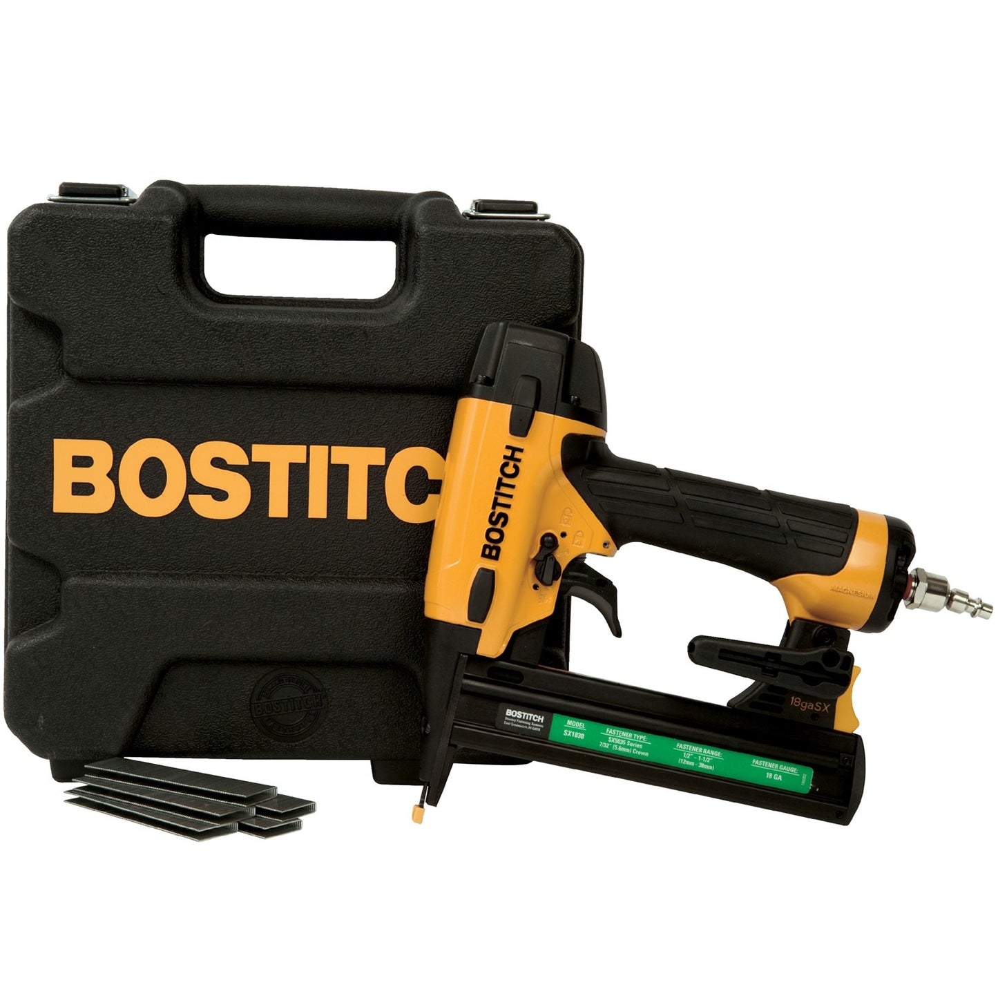 Bostitch 18-Gauge 7/32-in Narrow Crown Finish Pneumatic Stapler SX1838K