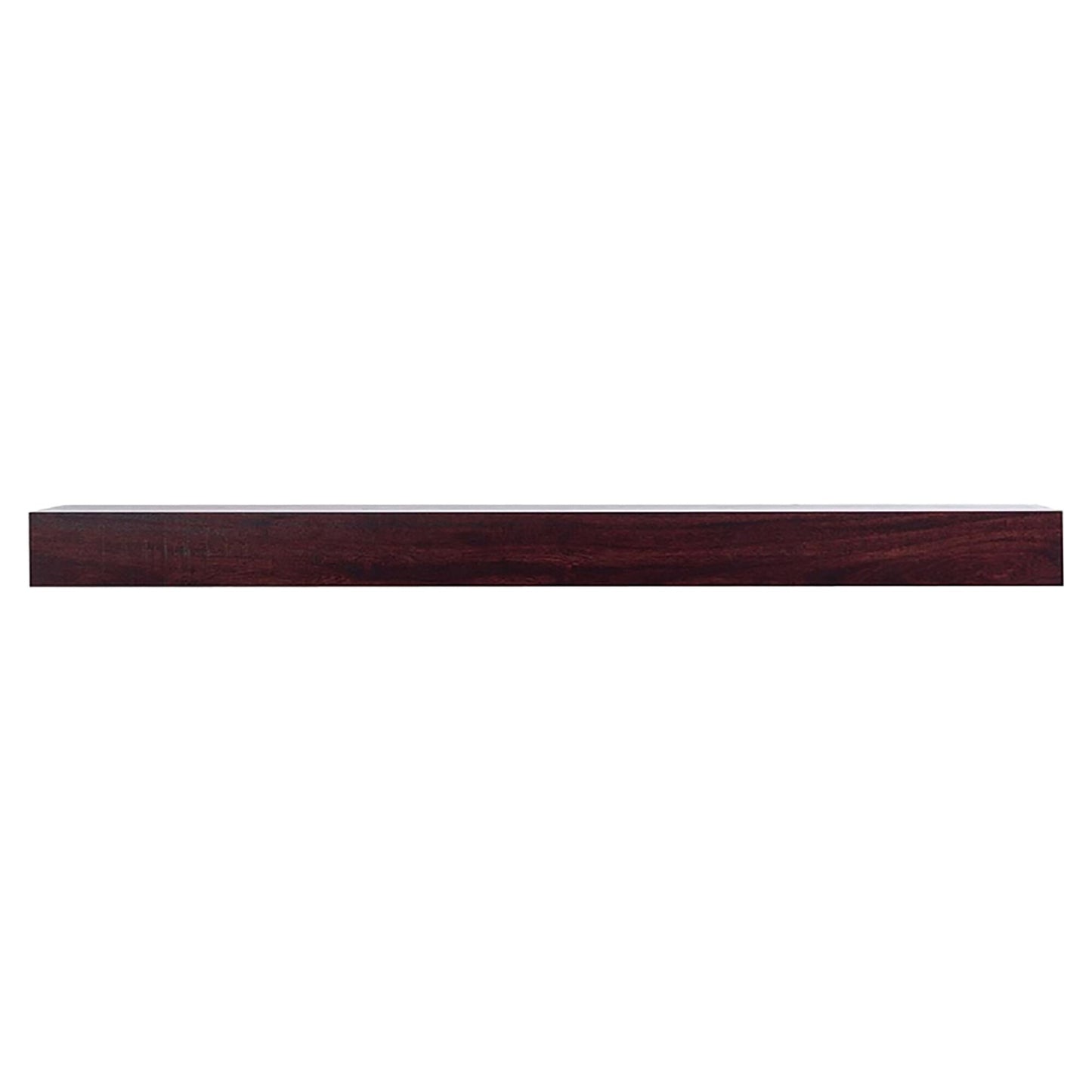 Mantels Direct 60-in W x 3.5-in H x 8-in D Red Mahogany Pine Hollow Modern Fireplace Mantel BEDFORD-60-POPS-RMS