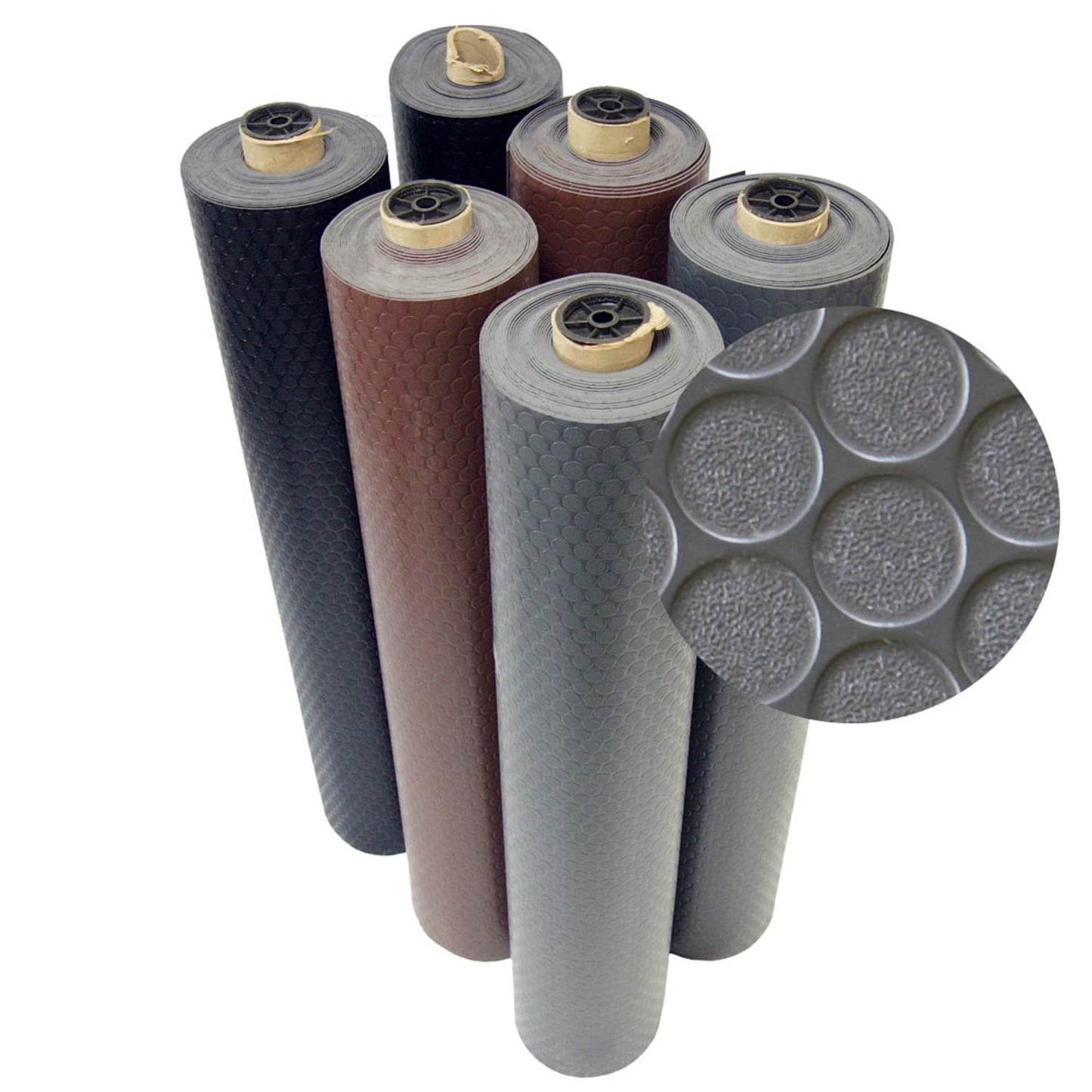 Rubber-Cal 48-in W x 420-in L x 0.078-in T Glue down Flexible PVC Gym Floor Roll ( 140-sq ft )