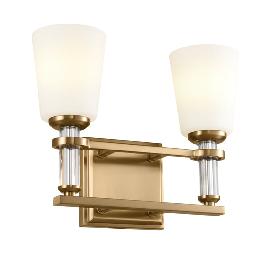 Kichler Rosalind 14.25-in 2 -Light Brushed Gold Traditional Vanity light 5269689
