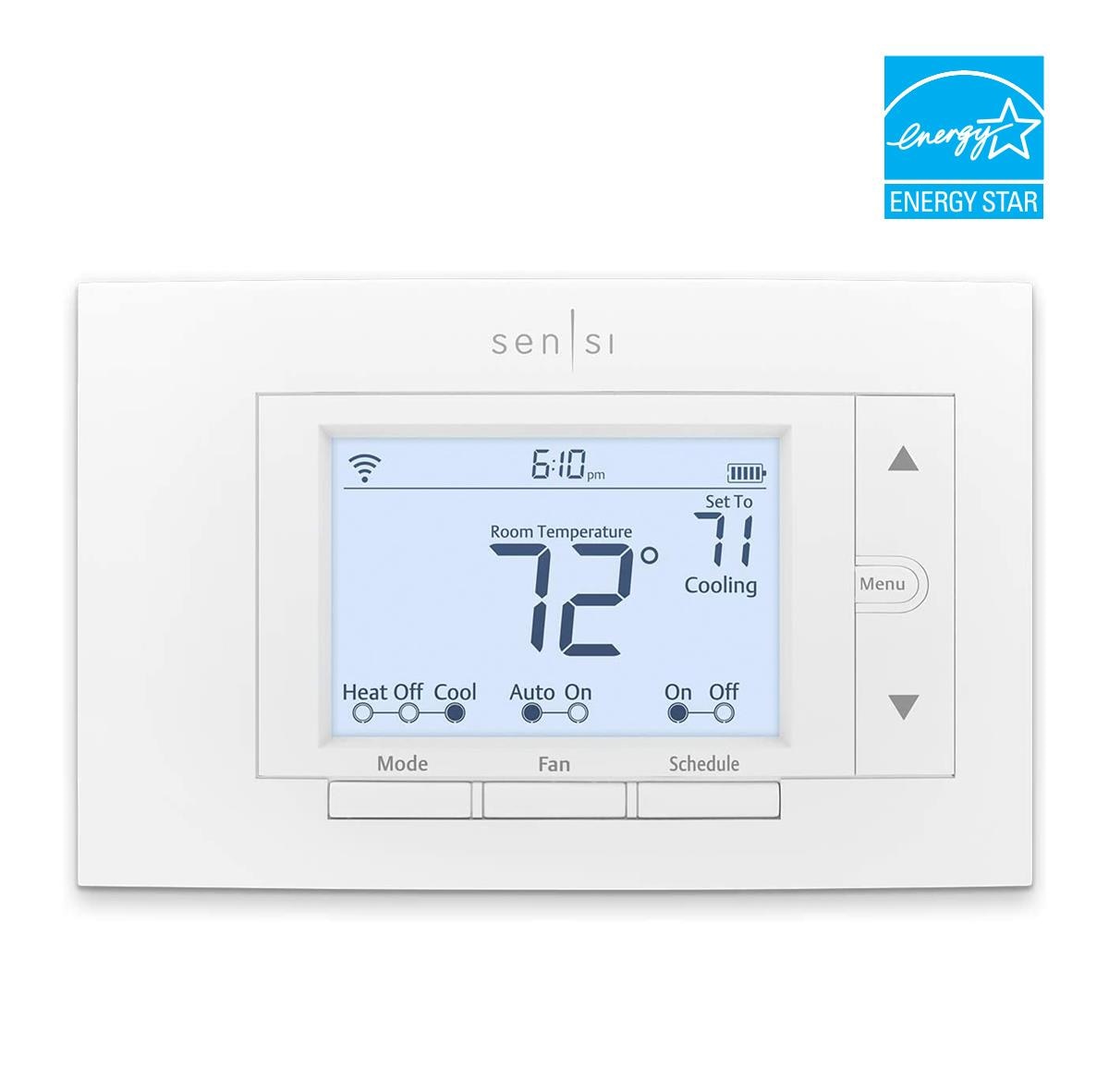 Emerson White Smart Thermostat with Wi-Fi Compatibility ST55