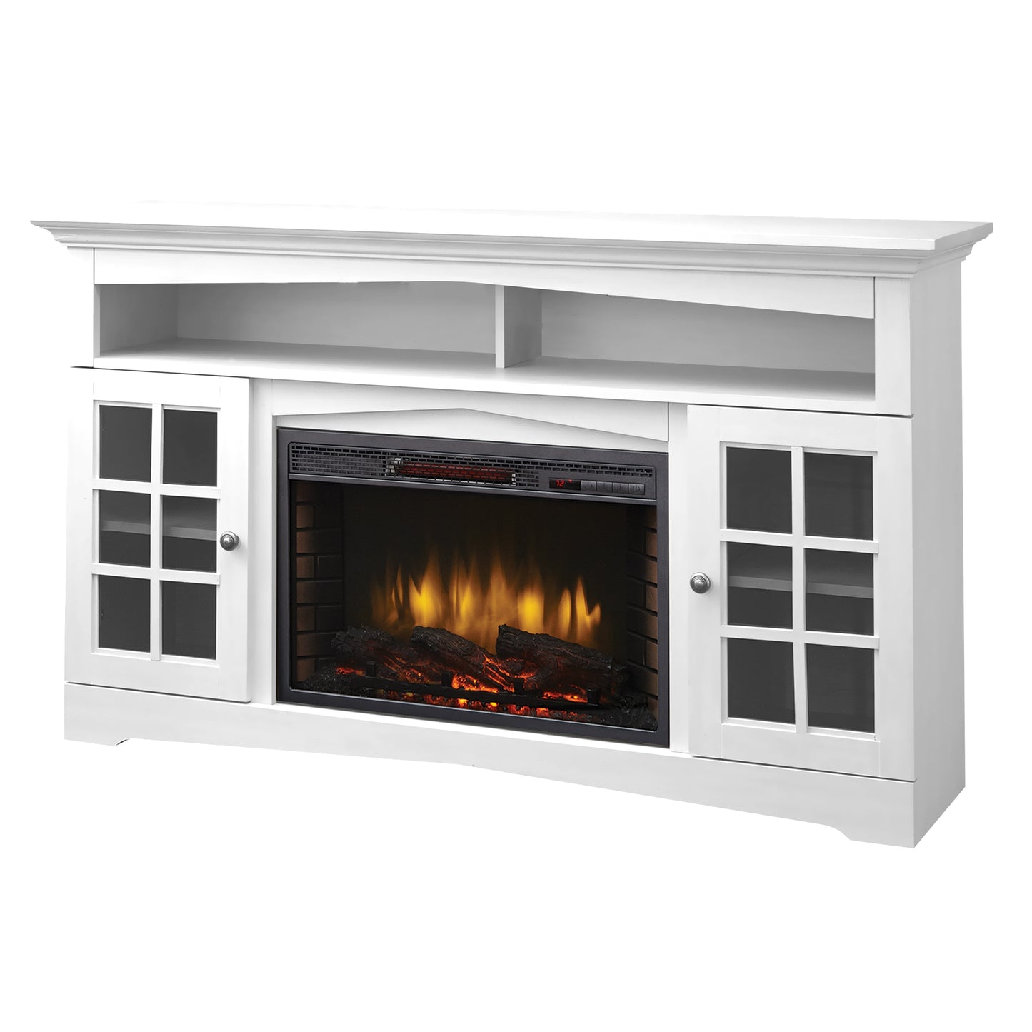 Muskoka 59-in W White TV Stand with Fan-forced Electric Fireplace 370-196-204-KIT