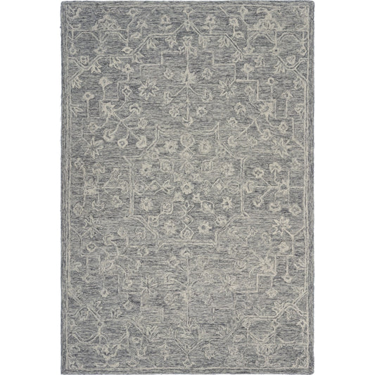 HomeRoots 7 x 9 (ft) Wool Gray Rectangular Indoor Area rug