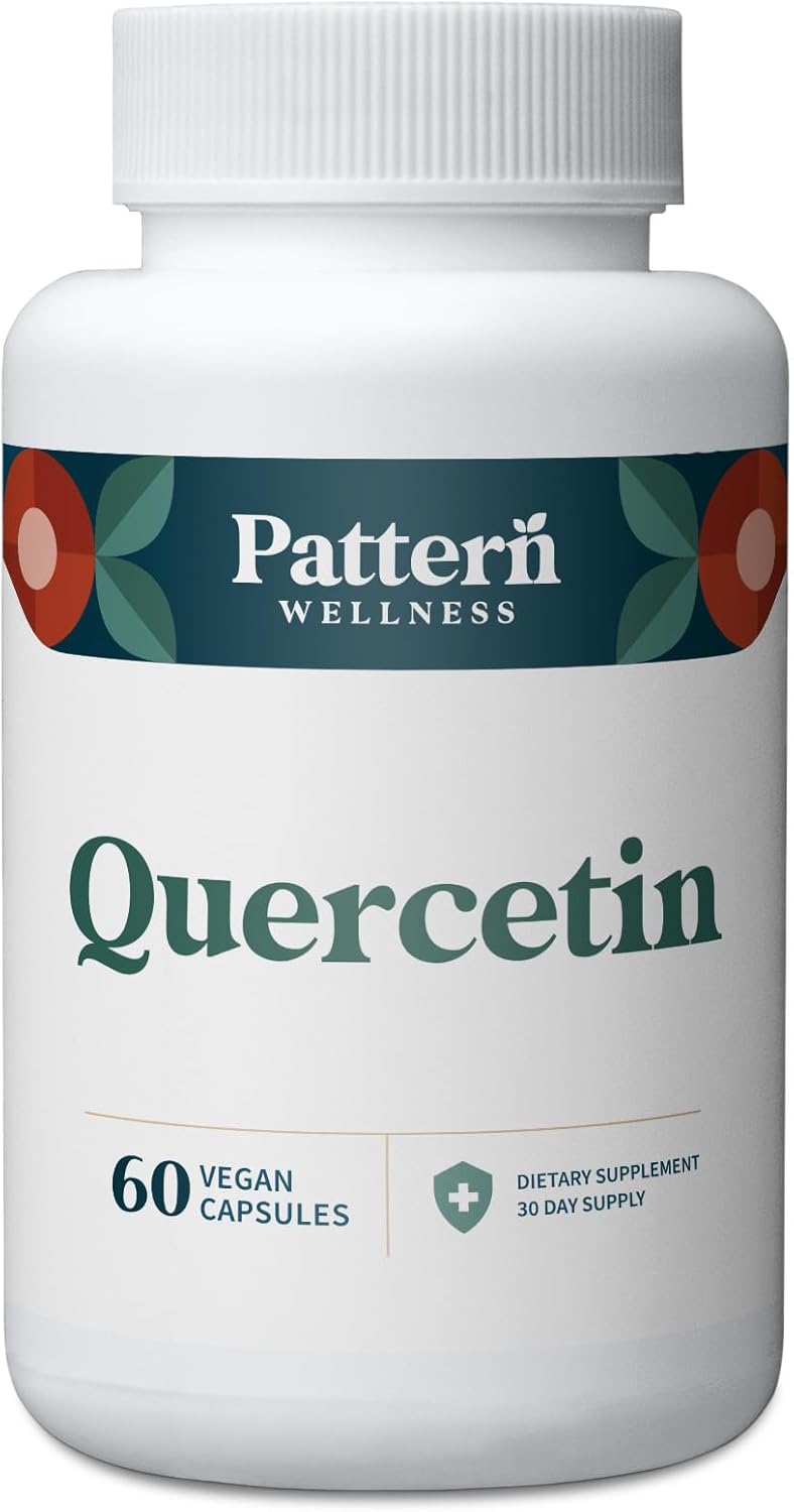 Pattern Wellness Quercetin Supplement with Bromelain - Immune Function & Cellular Health Support - Whole Body Health - Cardiovascular & Cholesterol Health - 60 Non-GMO Capsules