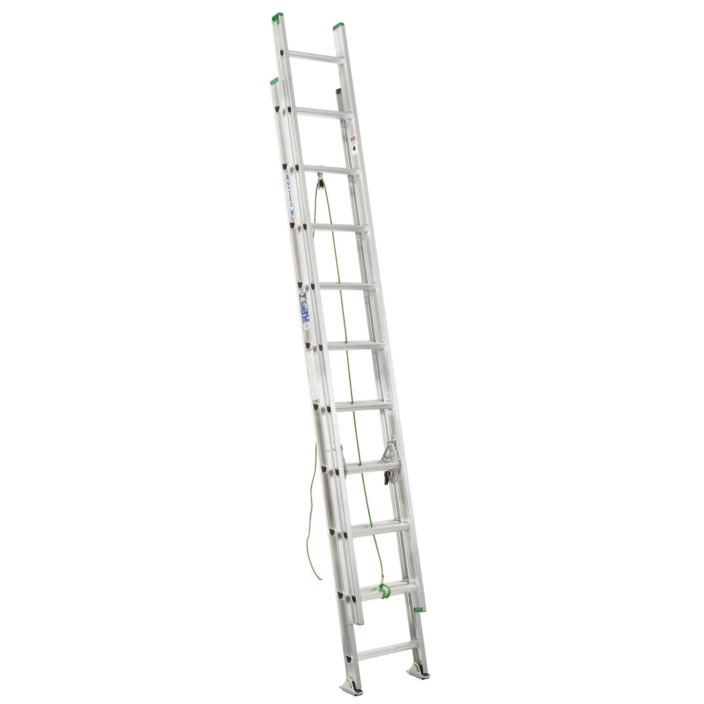 Werner D1100-2 20-ft Aluminum Type 3-200-lb Load Capacity Extension Ladder D1120-2
