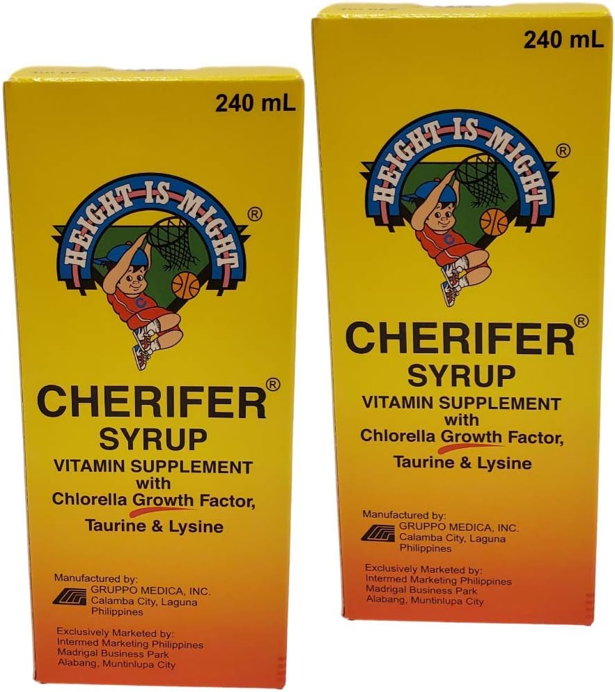2 Cherifer Syrup Chlorella Growth Factor, Taurine & Lysine 240ml Each