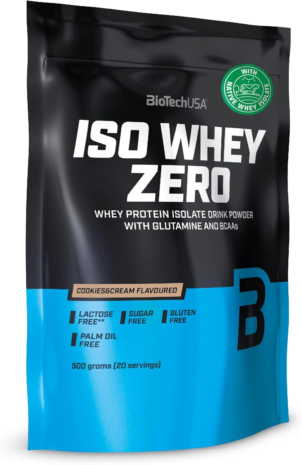 BioTech USA Iso Whey Zero - Cookies & Cream - 500 g Bag by BiotechUSA